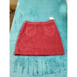 Mossimo Skirt Sz 6 Womens Red Ladies Stretch Pockets Mini Casual Back Zip NWT